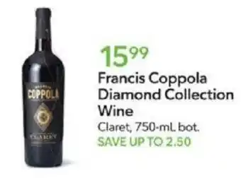 Publix Francis Coppola Diamond Collection Wine offer