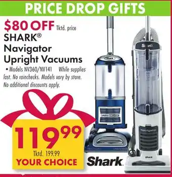 Boscov's Shark navigator upright vacuums offer