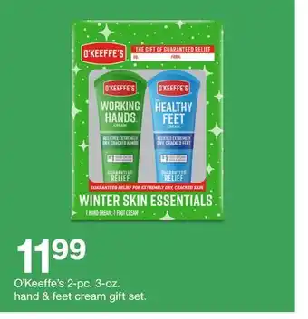 Target O'keeffe's 2-pc. 3-oz. hand & feet cream gift set offer