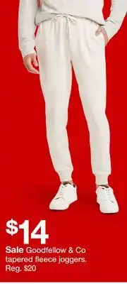 Target Goodfellow & co tapered fleece joggers offer