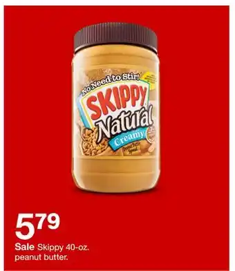 Target Skippy 40 - oz. peanut butter offer