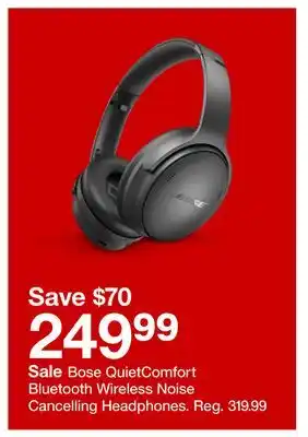 Target Bose quietcomfort bluetooth wireless noise cancelling headphones offer