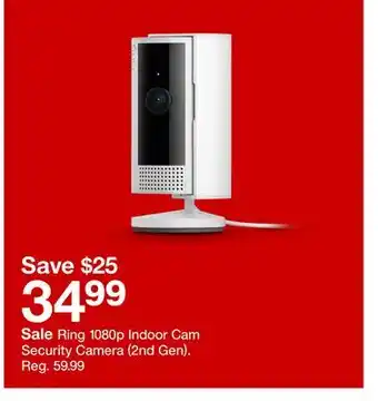 Target Ring 1080p indoor cam security camera (2nd gen) offer
