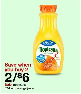 Target Tropicana 52 - fl. - oz. orange juice offer
