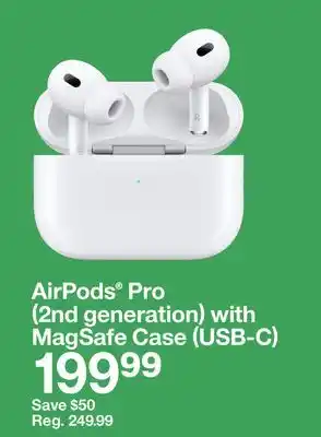 Target Airpods pro (2nd generation) with magsafe case (usb-c) offer
