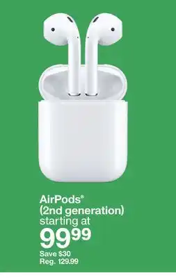 Target Airpods (2nd generation) offer