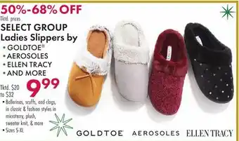 Boscov's Select group ladies slippers offer
