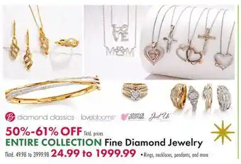 Boscov's Entire collection fine diamond jewelry offer