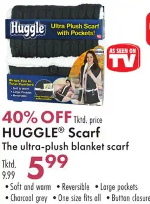 Boscov's Huggle scarf the ultra-plush blanket offer
