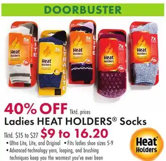 Boscov's Ladies heat holders socks offer