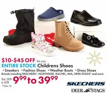 Boscov's Entire stock childrens shoes offer
