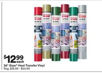 Michaels 36 siser heat transfer vinyl offer