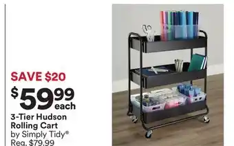 Michaels 3-tier hudson rolling cart by simply tidy offer