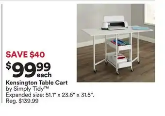 Michaels Kensington table cart by simply tidy offer