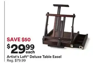 Michaels Artist's loft deluxe table easel offer