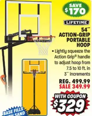 Big 5 Lifetime 54 action grip portable hoop offer