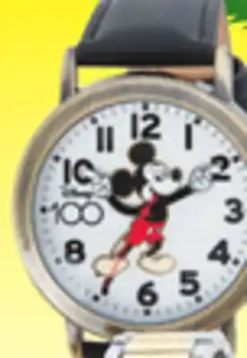 Big 5 Disney adult 100th anniversary antique mickey mouse moving hands watch offer