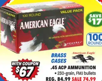 Big 5 Federal american eagle .45 acp ammo offer