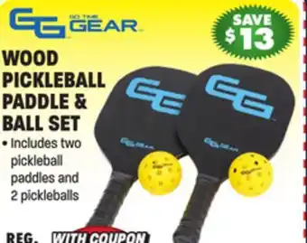 Big 5 Go time gear wood pickleball paddle and ball set offer