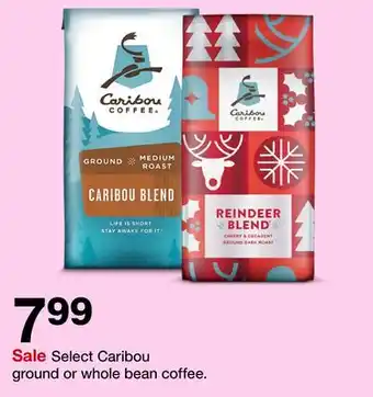 Target Caribou ground or whole bean coffee offer