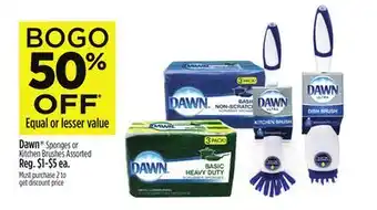 Dollar General Dawn sponges or kitchen brushes offer