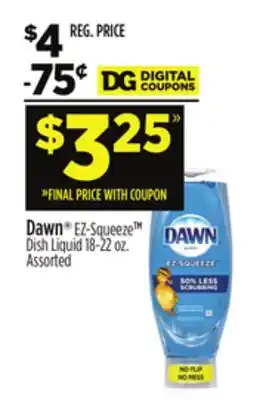 Dollar General Dawn ez-squeeze tm dish liquid offer