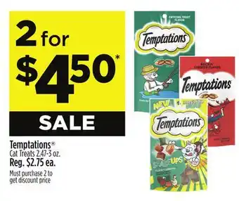 Dollar General Temptations cat treats offer