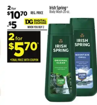 Dollar General Irish spring body wash offer