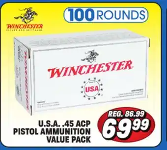 Big 5 Winchester usa .45 acp pistol ammunition - 100-round value pack offer
