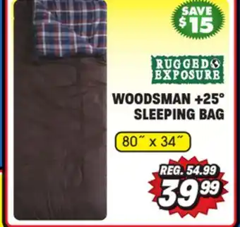 Big 5 Rugged exposure woodsman +25° sleeping bag offer