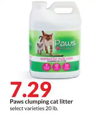 Hy-Vee Paws clumping cat litter offer