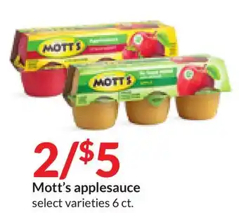Hy-Vee Mott's applesauce offer