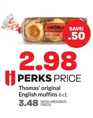 Hy-Vee Thomas' original english muffins offer