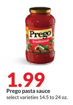 Hy-Vee Prego pasta sauce offer