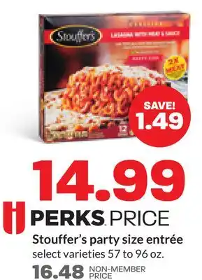 Hy-Vee Stouffer's party size entrée offer