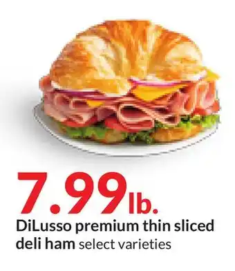 Hy-Vee Dilusso premium thin sliced deli ham offer