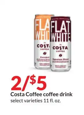 Hy-Vee Costa coffee coffee drink offer