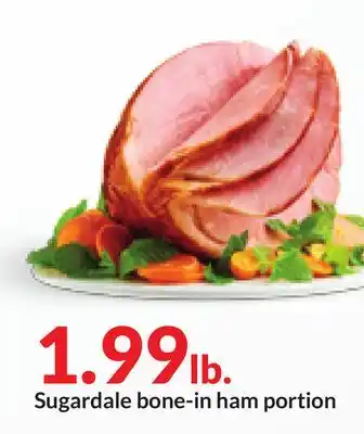 Hy-Vee Sugardale bone-in ham portion offer