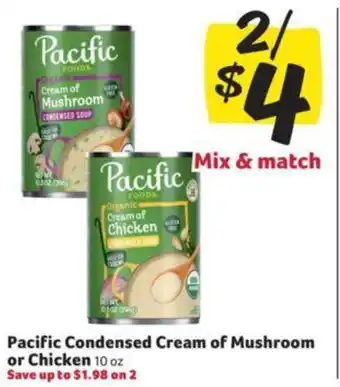Winn Dixie Pacific Condensed Cream of Mushroom or Chicken 10 oz offer