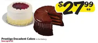 Winn Dixie Prestige Decadent Cakes offer