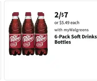 Walgreens 6-pack soft drinks bottles offer