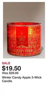 Bath & Body Works Winter candy apple 3-wick candle offer