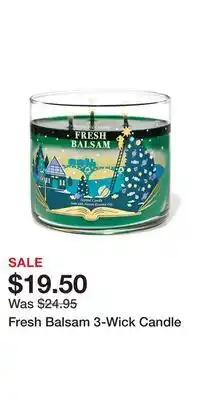 Bath & Body Works Fresh balsam 3-wick candle offer