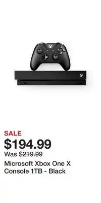 Game Stop Microsoft xbox one x console 1tb - black offer