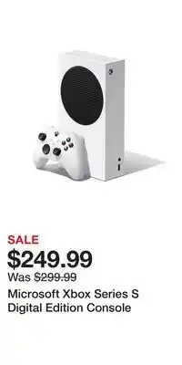 Game Stop Microsoft xbox series s digital edition console offer