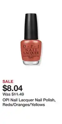 Ulta Beauty Opi nail lacquer nail polish, reds/oranges/yellows offer