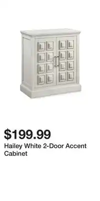 Big Lots Hailey white 2-door accent cabinet offer