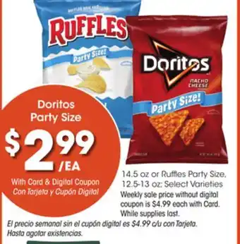 Ralphs Doritos party size offer