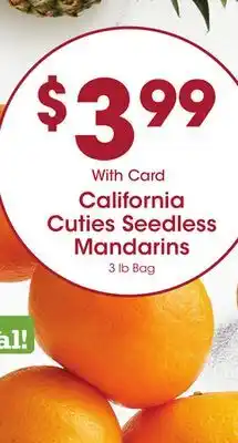 Ralphs California cuties seedless mandarins offer