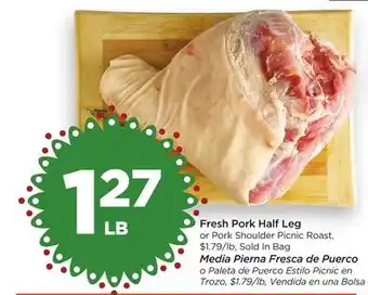 Food 4 Less Fresh pork half leg offer